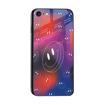 Happy Vibes sleek iphone 7 cover with tempered glass back and TPU edges