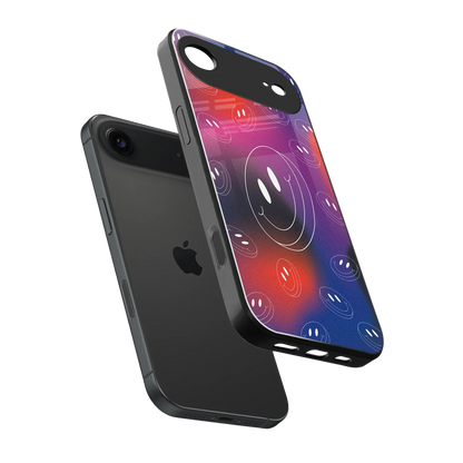 Happy Vibes sleek iphone air cover with tempered glass back and TPU edges