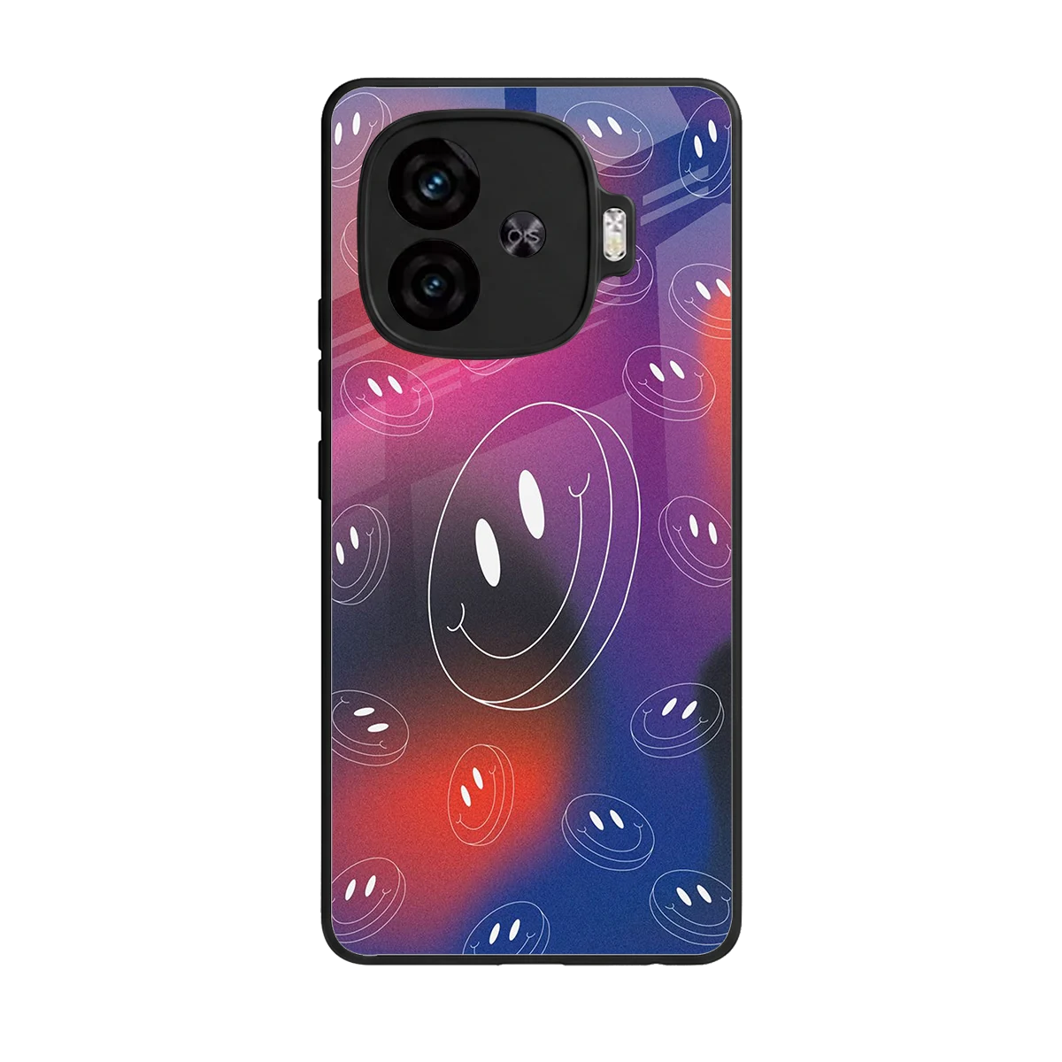 Happy Vibes back phone cover | glass case for iqoo neo 10r 5g