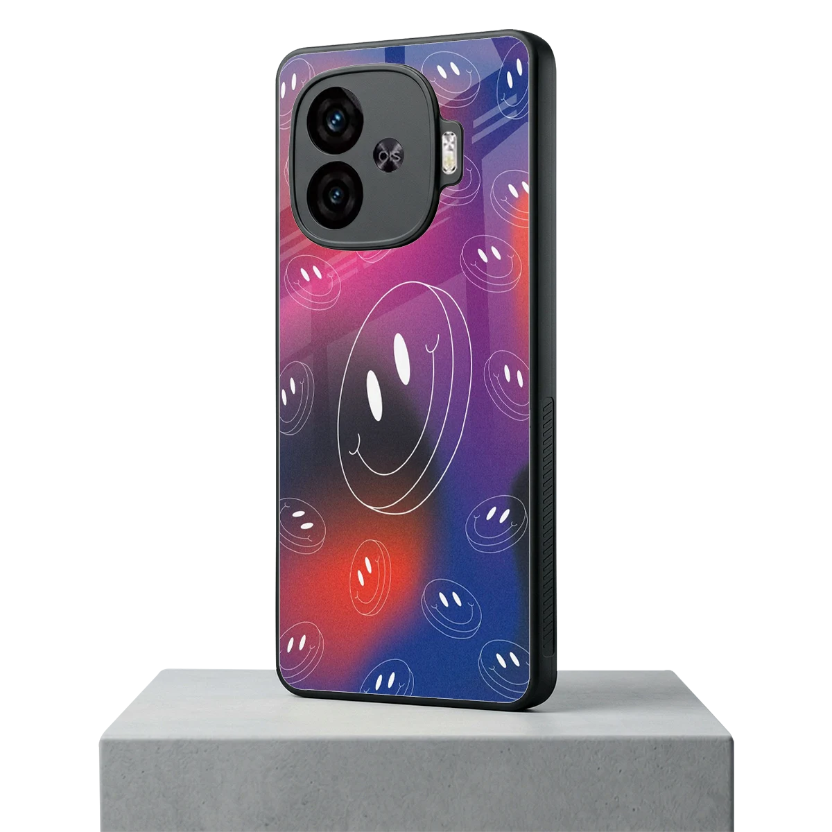 Happy Vibes iqoo neo 10r 5g mobile cover | shockproof glass phone case
