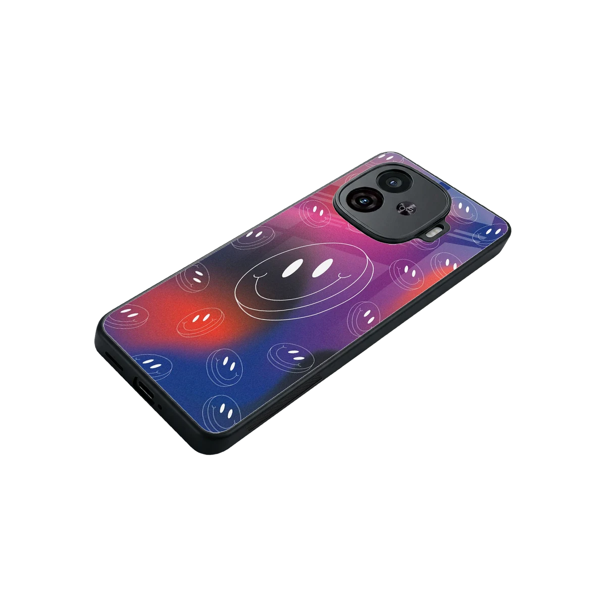 Happy Vibes stylish phone case for iqoo neo 10r 5g | glossy glass and slim fit