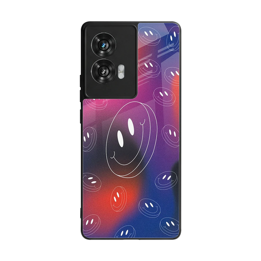Happy Vibes back phone cover | glass case for motorola edge 50 fusion