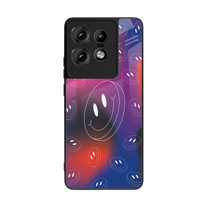 Happy Vibes back phone cover | glass case for motorola edge 50 pro