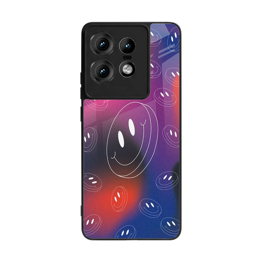 Happy Vibes back phone cover | glass case for motorola edge 50 pro