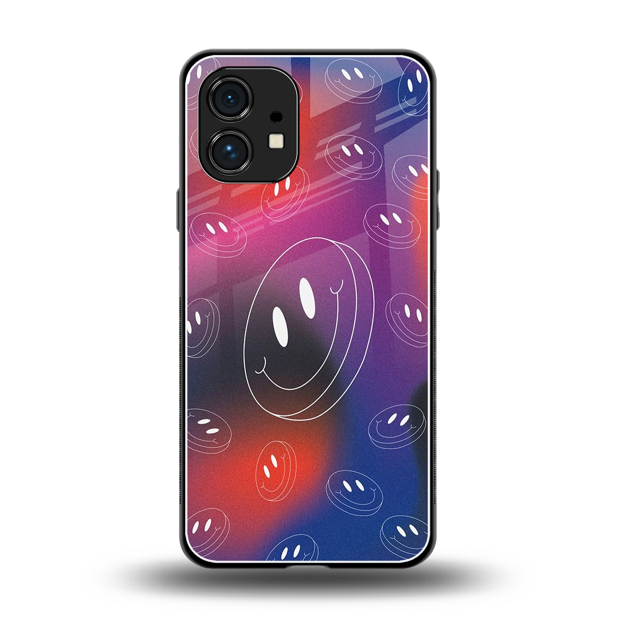 Happy Vibes back phone cover | glass case for nothing phone 1