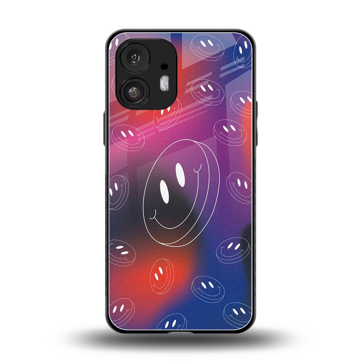 Happy Vibes back phone cover | glass case for nothing phone 2