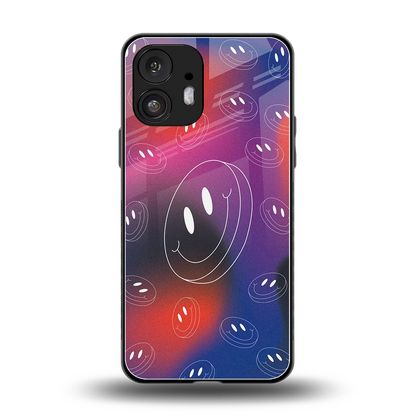 Happy Vibes back phone cover | glass case for nothing phone 2