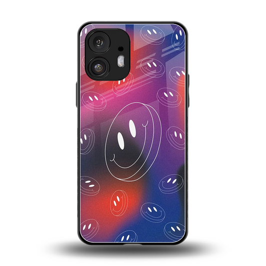 Happy Vibes back phone cover | glass case for nothing phone 2