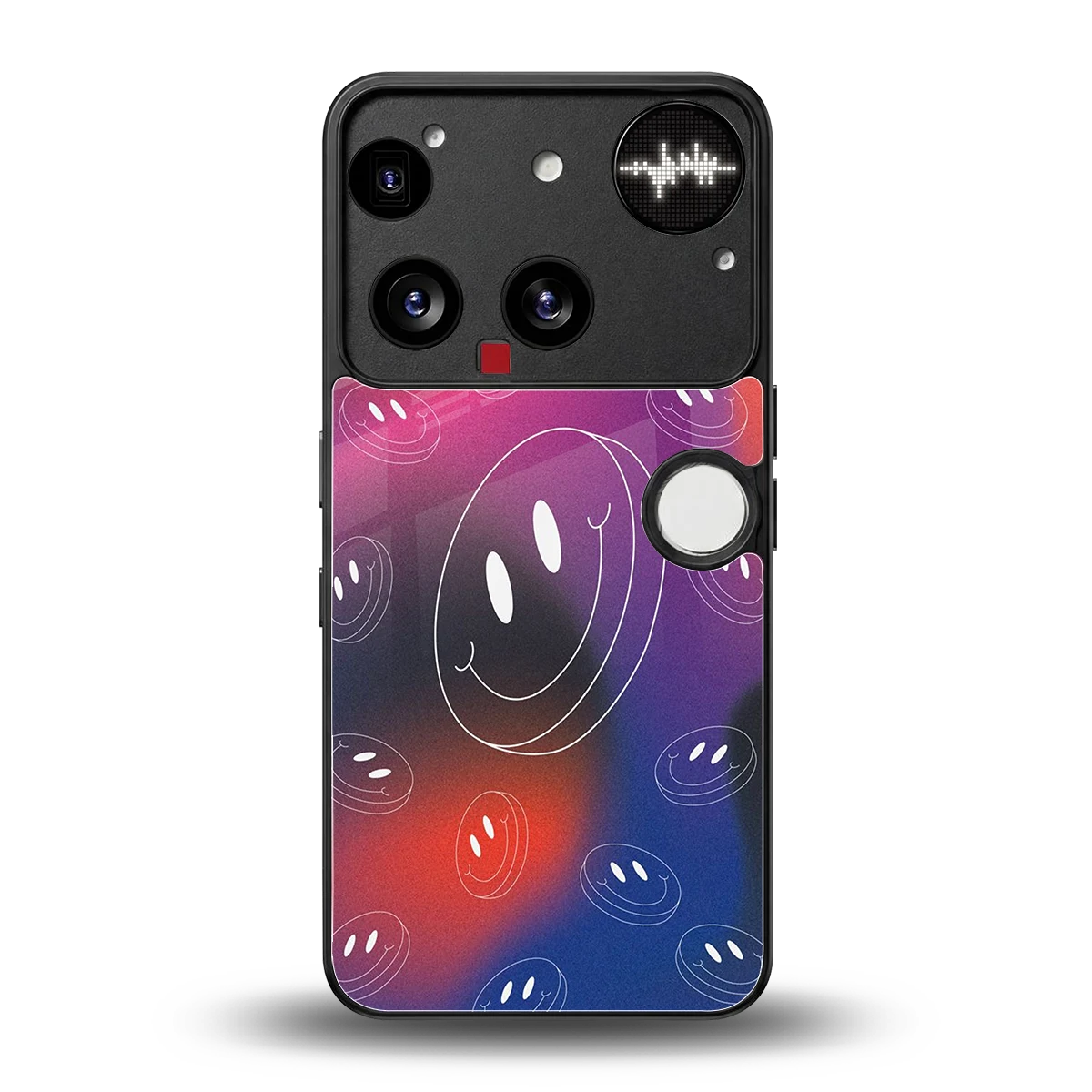 Happy Vibes back phone cover | glass case for nothing phone 3