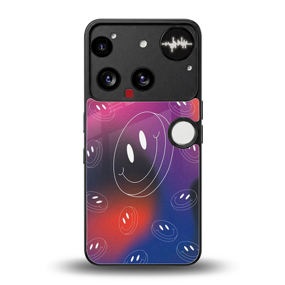 Happy Vibes back phone cover | glass case for nothing phone 3