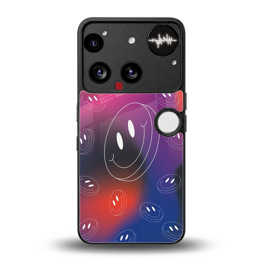 Happy Vibes back phone cover | glass case for nothing phone 3