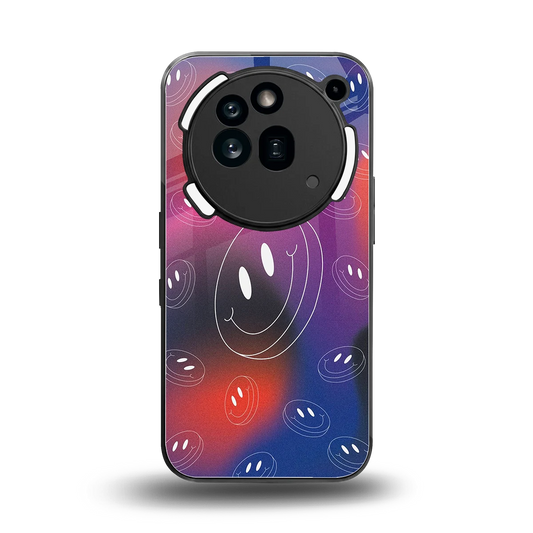 Happy Vibes back phone cover | glass case for nothing phone 3a pro
