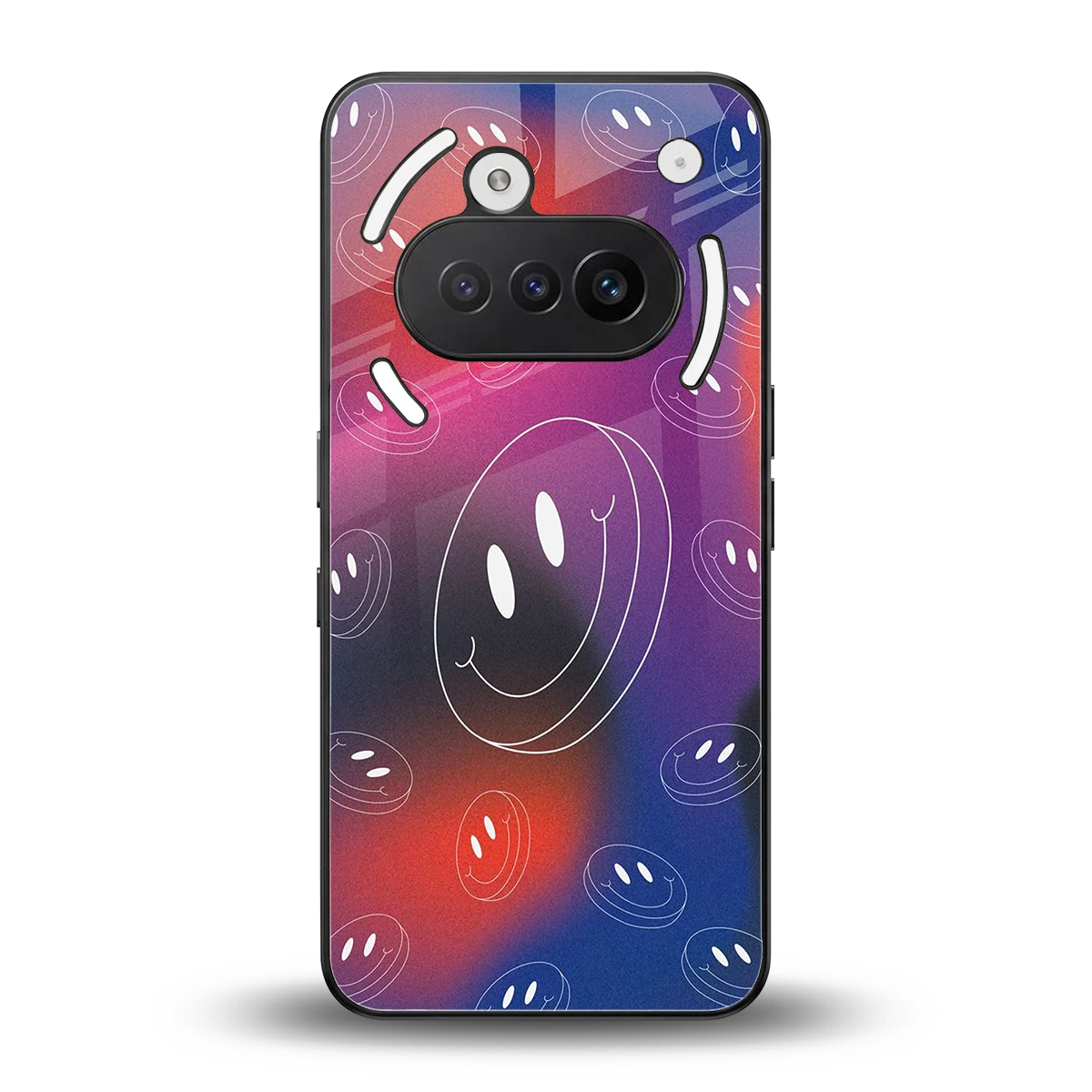 Happy Vibes back phone cover | glass case for nothing phone 3a