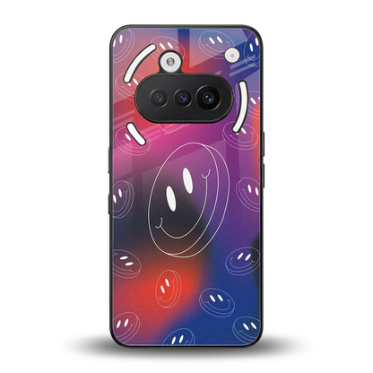 Happy Vibes back phone cover | glass case for nothing phone 3a
