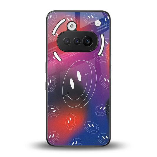 Happy Vibes back phone cover | glass case for nothing phone 3a