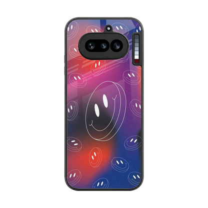Happy Vibes back phone cover | glass case for nothing phone 4a