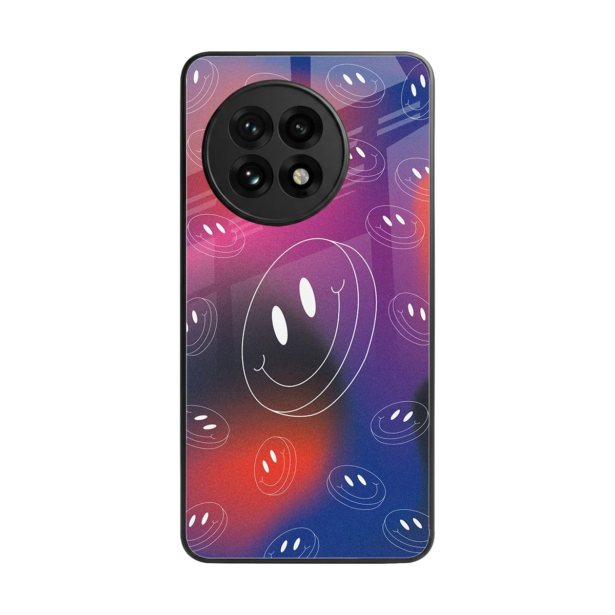 Happy Vibes back phone cover | glass case for oneplus 13r