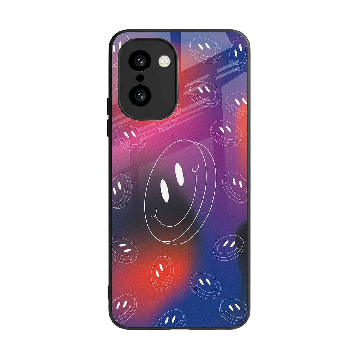 Happy Vibes back phone cover | glass case for oneplus 15r