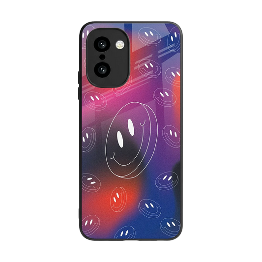 Happy Vibes back phone cover | glass case for oneplus 15r