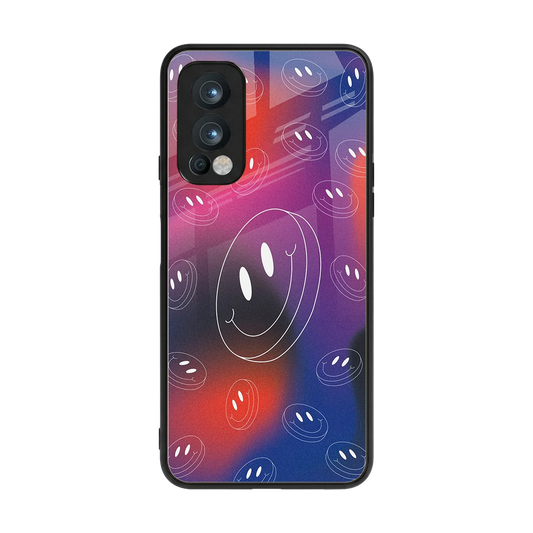 Happy Vibes back phone cover | glass case for oneplus nord 2