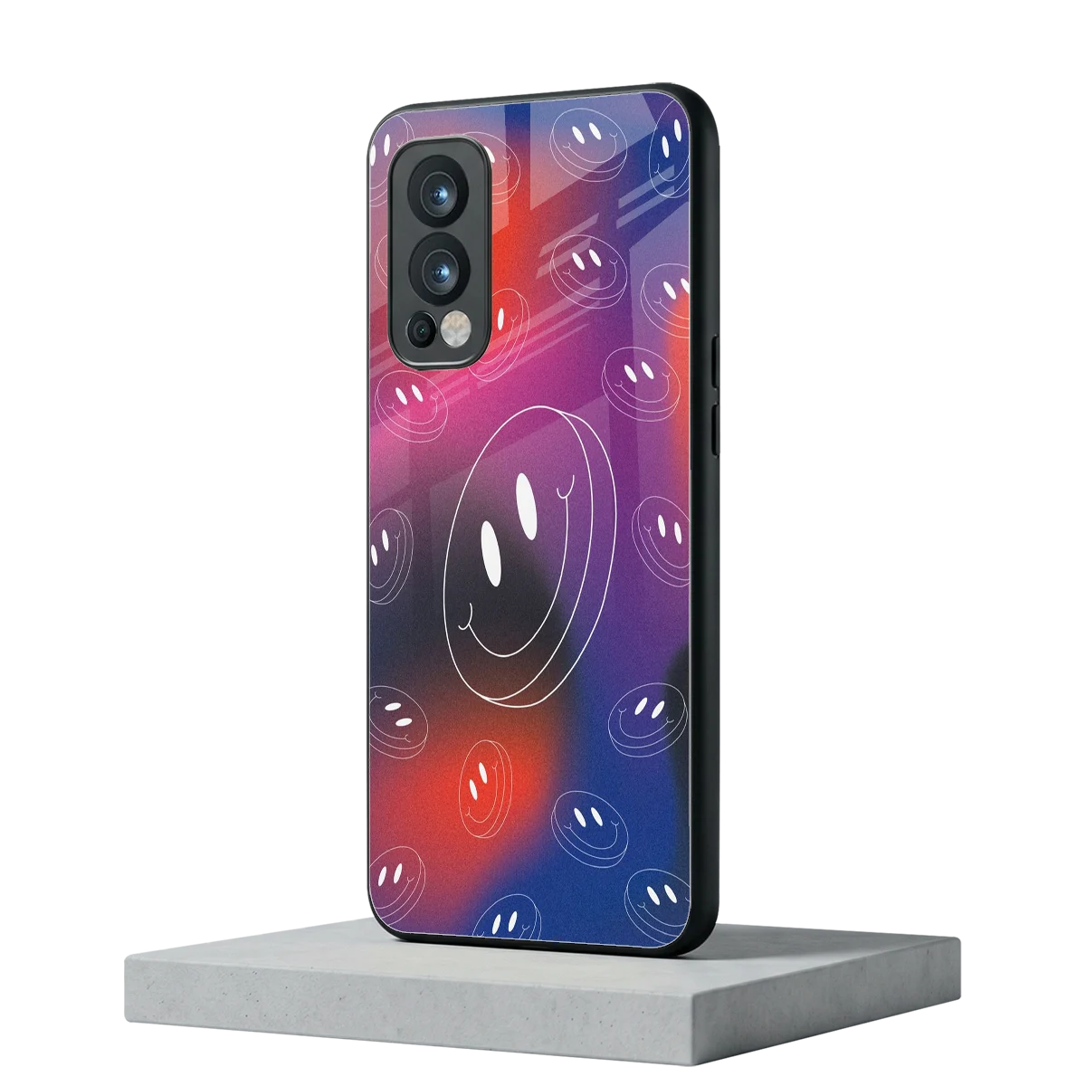 Happy Vibes oneplus nord 2 mobile cover | shockproof glass phone case