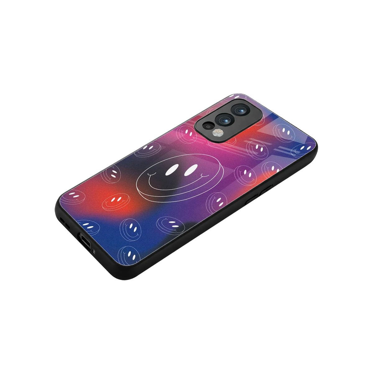 Happy Vibes stylish phone case for oneplus nord 2 | glossy glass and slim fit
