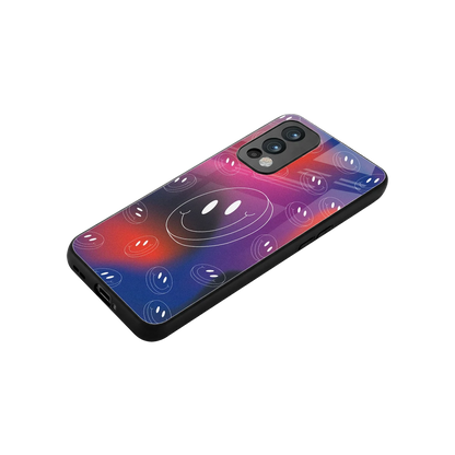 Happy Vibes stylish phone case for oneplus nord 2 | glossy glass and slim fit