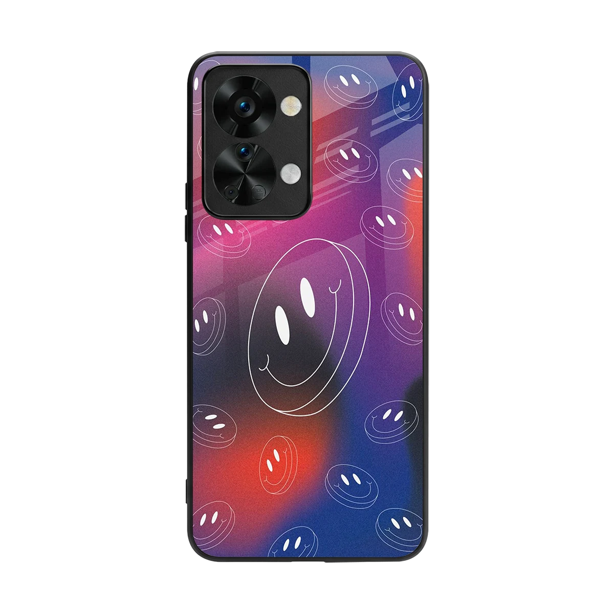 Happy Vibes back phone cover | glass case for oneplus nord 2t
