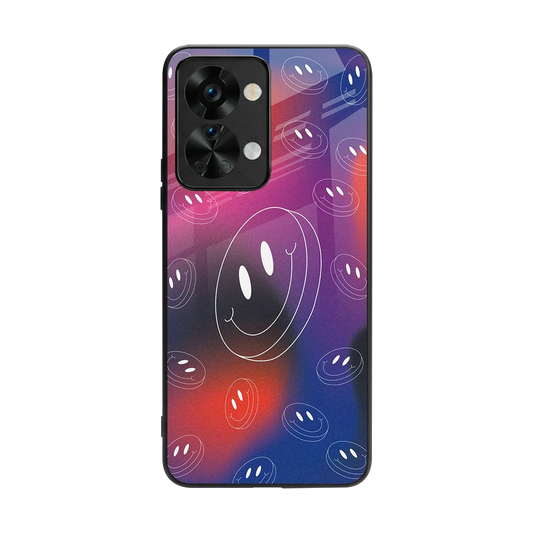 Happy Vibes back phone cover | glass case for oneplus nord 2t