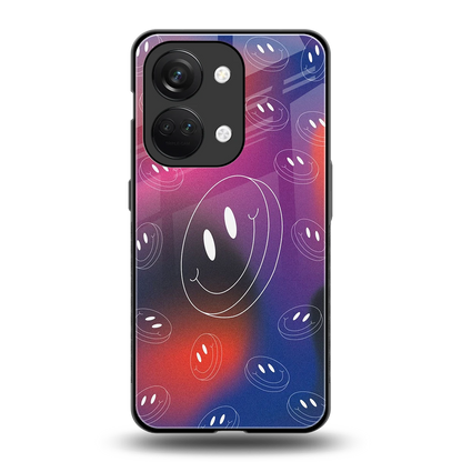 Happy Vibes back phone cover | glass case for oneplus nord 3
