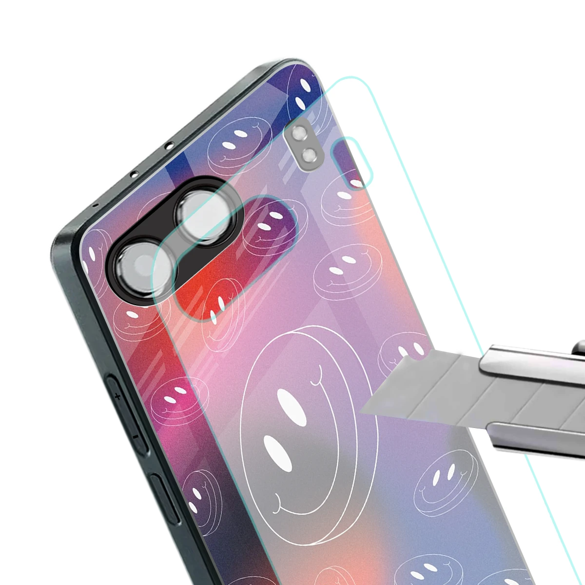 Happy Vibes stylish phone case for oneplus nord 4 | glossy glass and slim fit