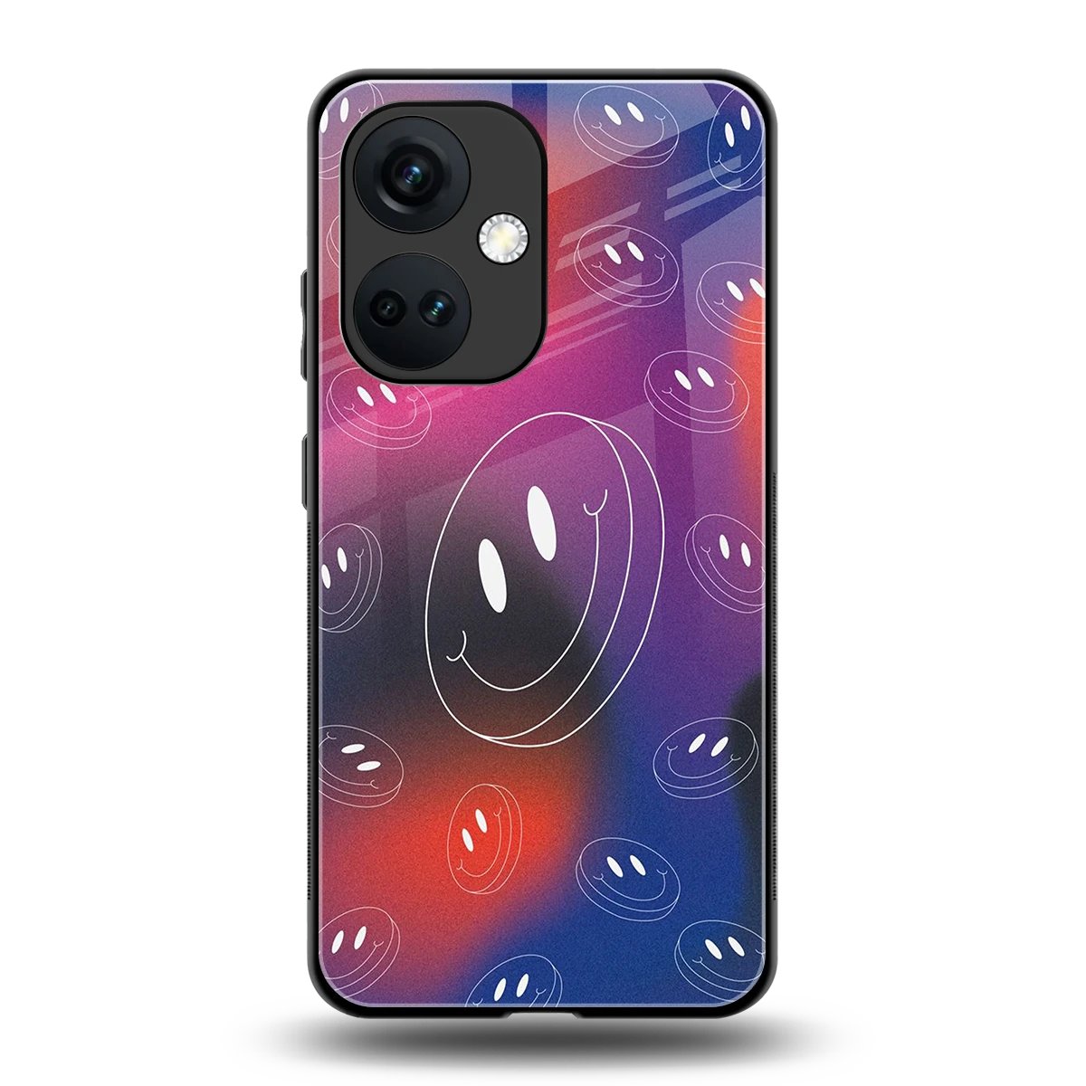Happy Vibes back phone cover | glass case for oneplus nord ce 3