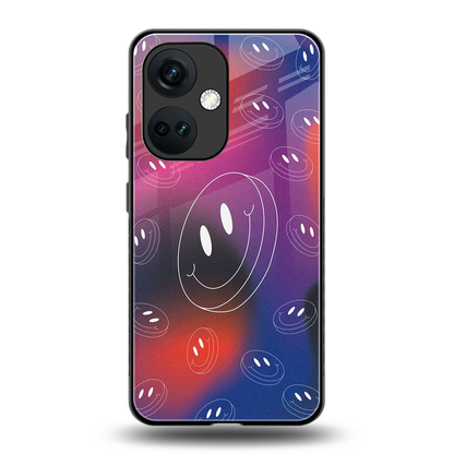 Happy Vibes back phone cover | glass case for oneplus nord ce 3