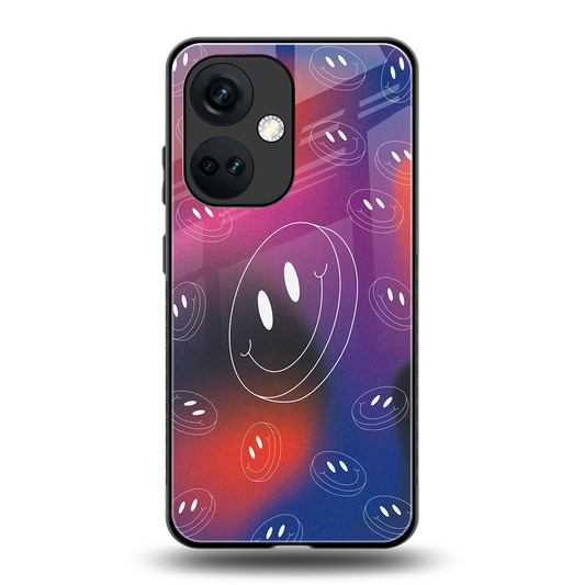 Happy Vibes back phone cover | glass case for oneplus nord ce 3