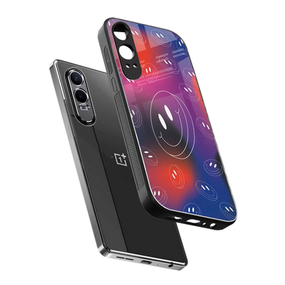Happy Vibes sleek oneplus nord ce 4 lite cover with tempered glass back and TPU edges