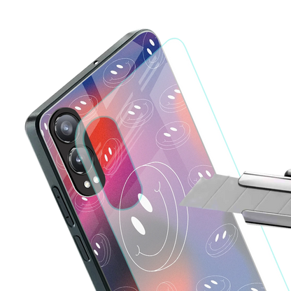 Happy Vibes stylish phone case for oneplus nord ce 4 lite | glossy glass and slim fit