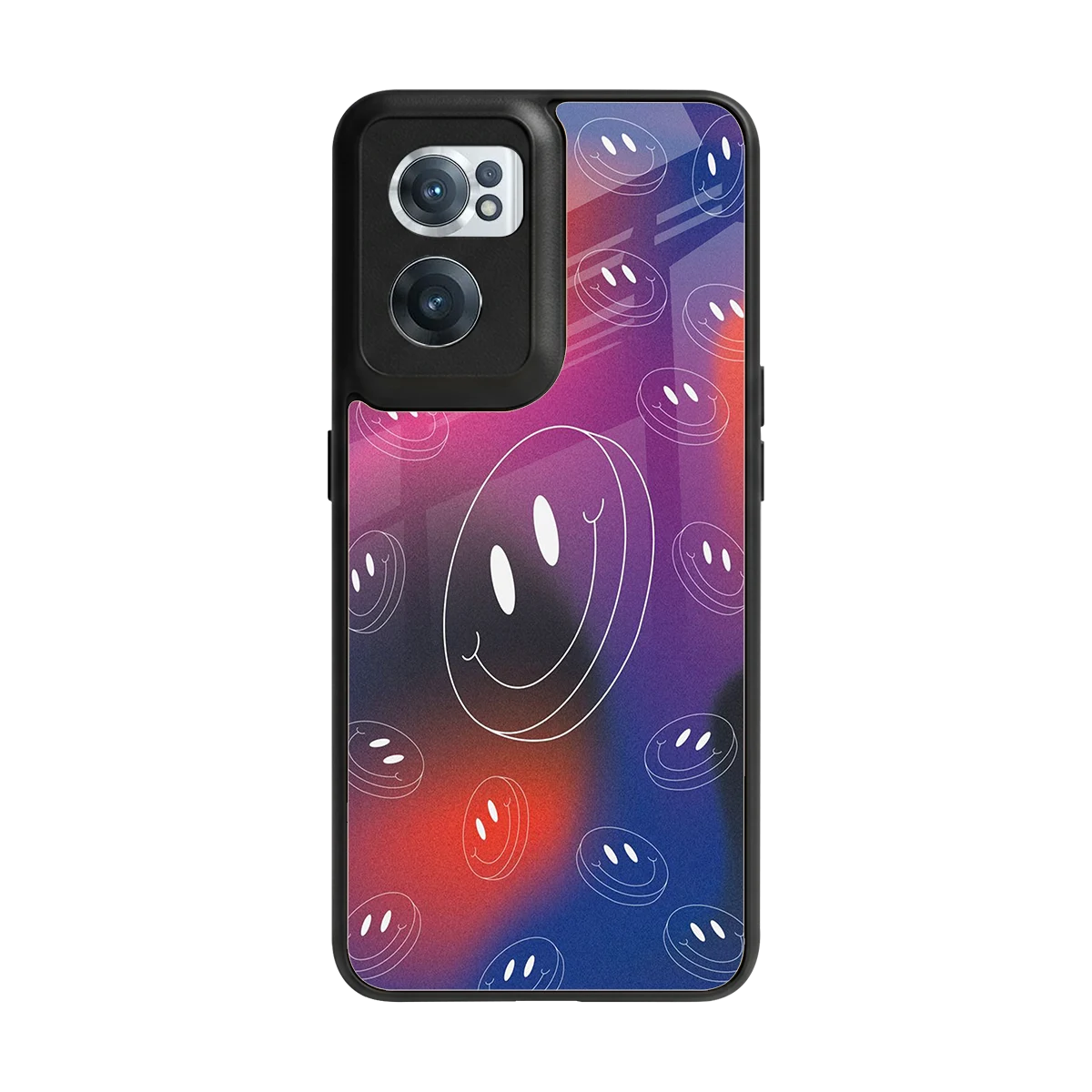 Happy Vibes back phone cover | glass case for oneplus nord ce 2