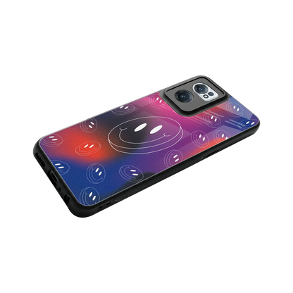 Happy Vibes stylish phone case for oneplus nord ce 2 | glossy glass and slim fit
