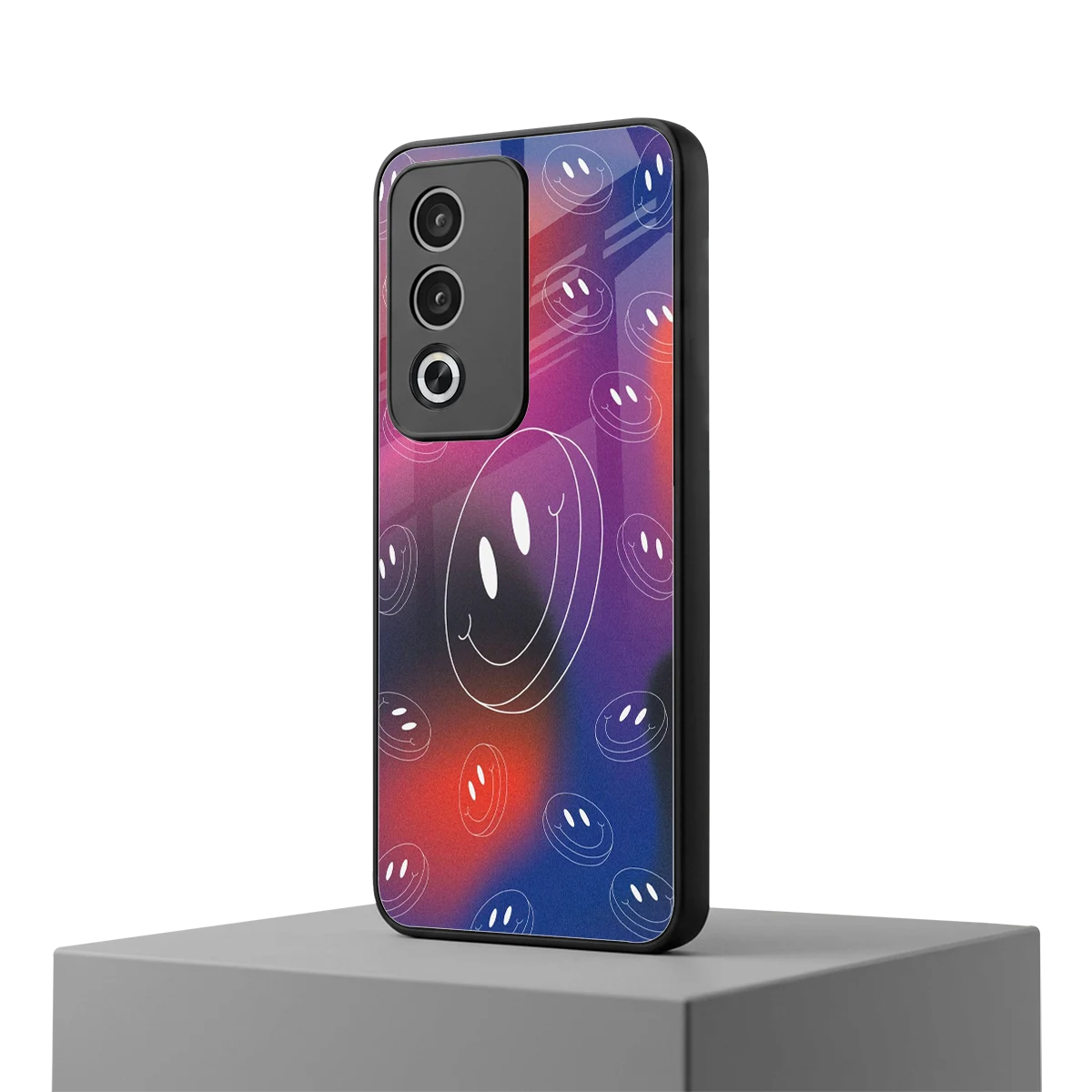 Happy Vibes oppo a3 pro mobile cover | shockproof glass phone case