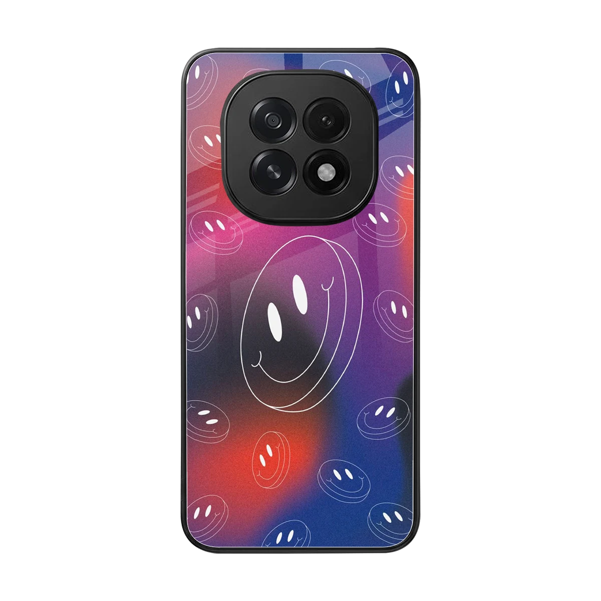 Happy Vibes back phone cover | glass case for oppo f29 5g