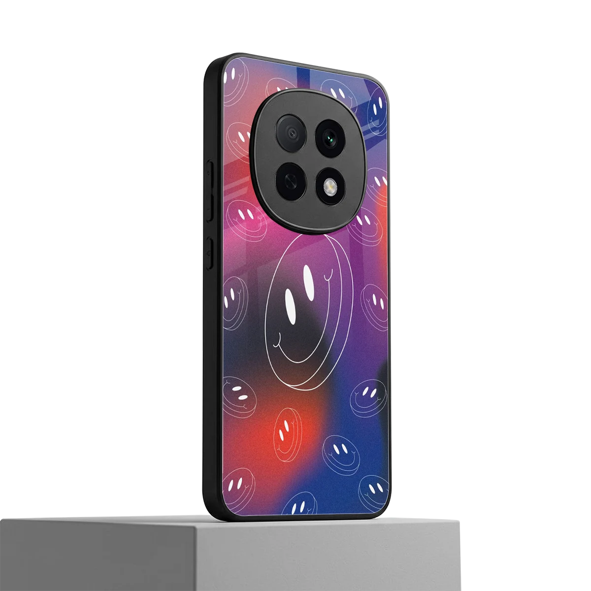 Happy Vibes oppo f29 pro 5g mobile cover | shockproof glass phone case