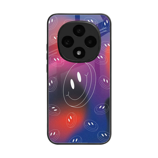 Happy Vibes back phone cover | glass case for oppo f31 pro 5g