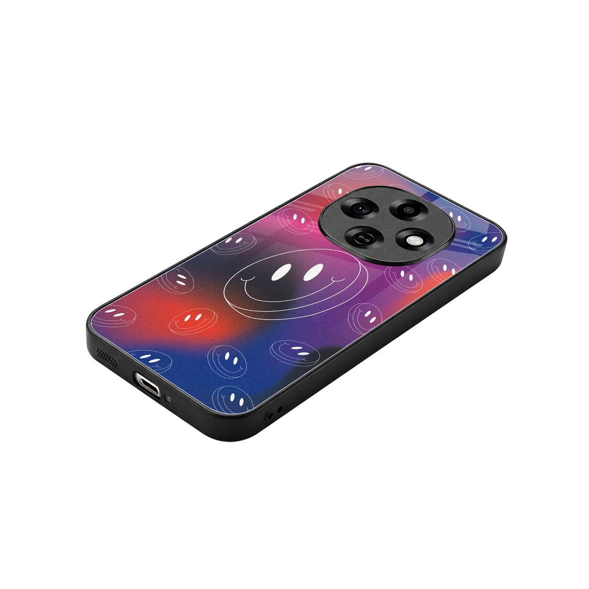 Happy Vibes stylish phone case for oppo f31 pro 5g | glossy glass and slim fit