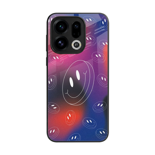 Happy Vibes back phone cover | glass case for oppo find x9