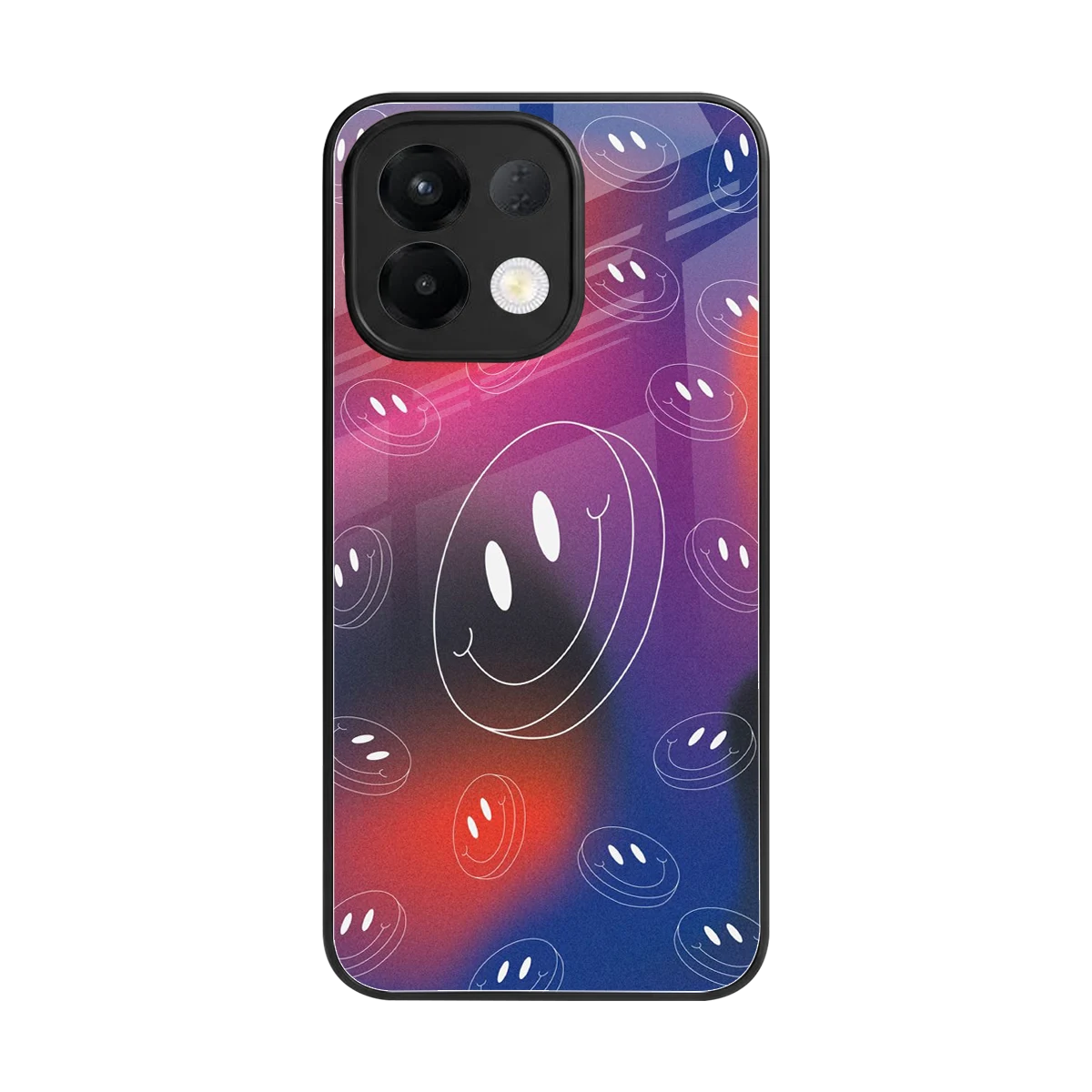 Happy Vibes back phone cover | glass case for oppo k13 5g