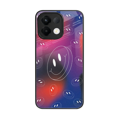 Happy Vibes back phone cover | glass case for oppo k13 5g