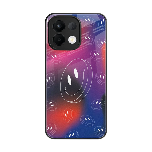 Happy Vibes back phone cover | glass case for oppo k13 5g