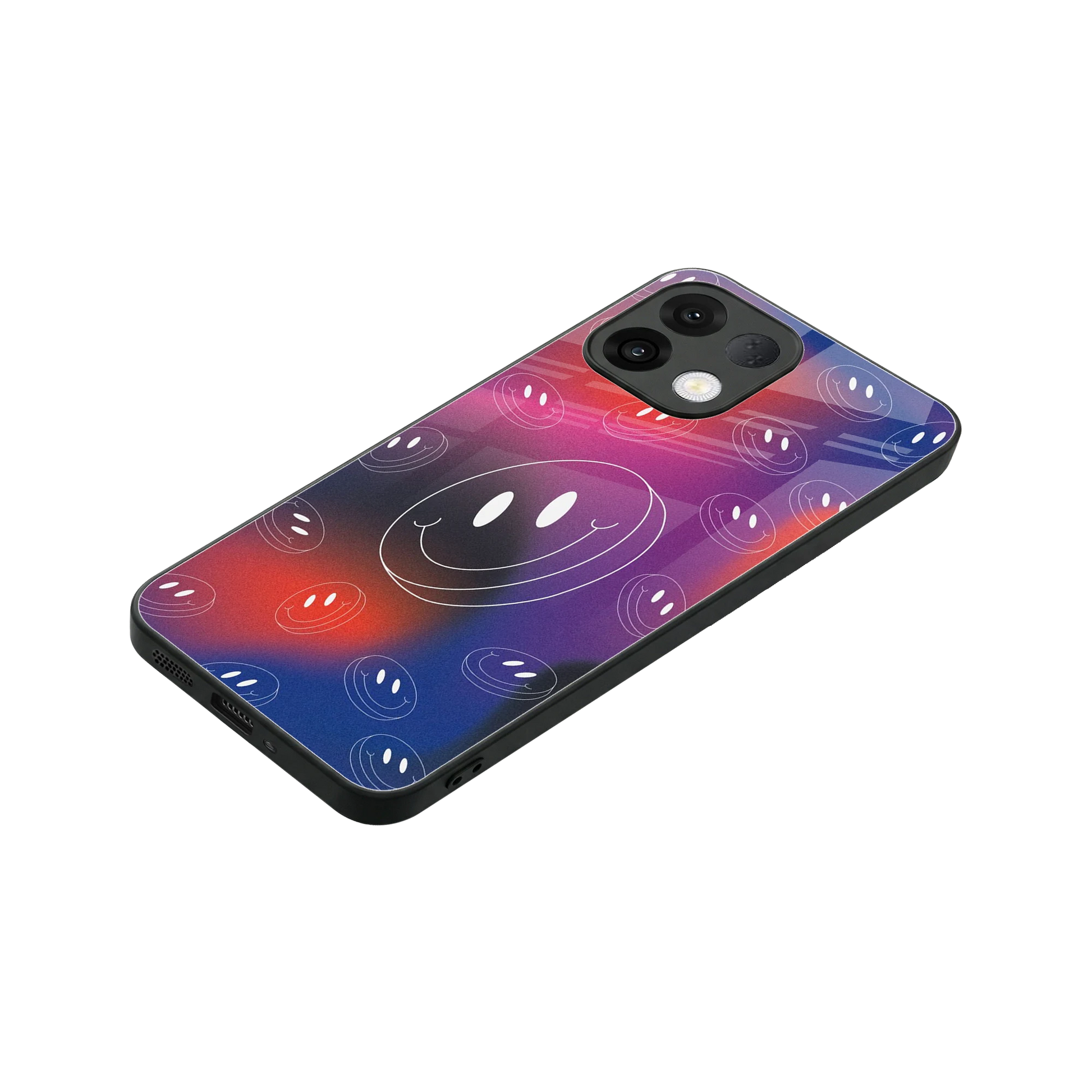 Happy Vibes stylish phone case for oppo k13 5g | glossy glass and slim fit