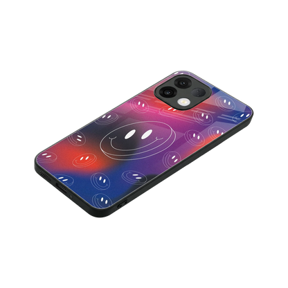 Happy Vibes stylish phone case for oppo k13 5g | glossy glass and slim fit