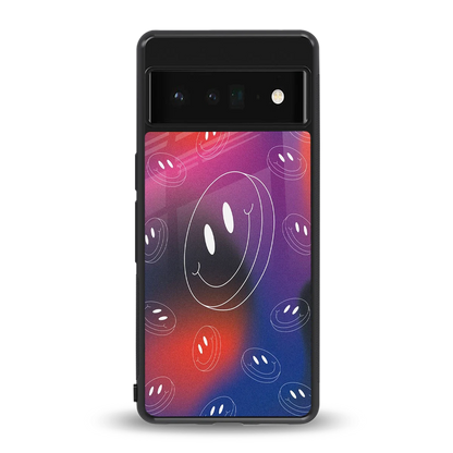 Happy Vibes back phone cover | glass case for google pixel 6 pro